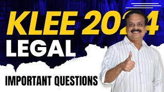 Important Questions for KLEE 2024  Legal  Kerala LLB Entrance  New Exam Pattern [upl. by Drape]