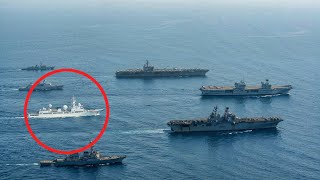 Chinese SPY Ship FOLLOWS a US Navy Carrier Group Then THIS Happened [upl. by Maya]