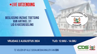 BESLISSING INZAKE TOETSING VAN ARTIKEL 3 LID 6 2082024 [upl. by Einahpit]