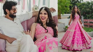 Rana Daggubatis fiance Miheeka Bajaj looks stunning in Pre Wedding Mehendi and Haldi Functions [upl. by Janice]