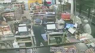 Security video catches shootout at Montebello 7Eleven [upl. by Brightman]