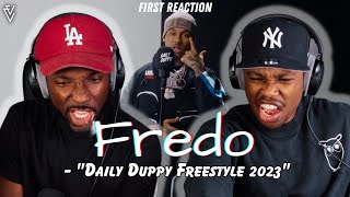 Fredo  Daily Duppy Freestyle 2023  FIRST REACTION [upl. by Haily]