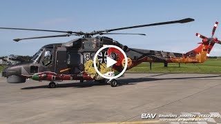 Westland Sea Lynx Mk88A  German Navy quot40th anniv csquot 8326  parked at Nordholz Naval Air Base [upl. by Elehcin]