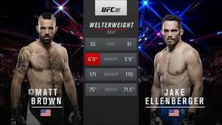 Matt Brown vs Jake Ellenberger [upl. by Eiloj]