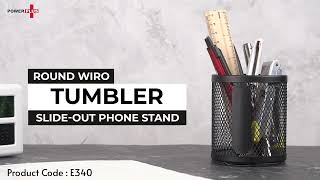 Round Wiro tumbler with Slideout Phone Stand by Power Plus [upl. by Nnahaid]