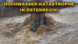 HOCHWASSER in WIEN Reißende Flüsse und ÜBERFLUTUNGEN [upl. by Ylrbmik958]