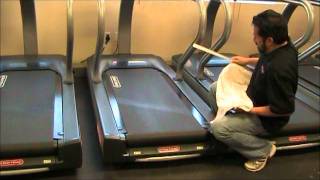 Star Trac Treadmills Cleaning Between the Running Belt and Deck [upl. by Osrit]