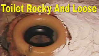 Rocky And Loose Toilet 2 of 2 How To Plumbing [upl. by Cade]