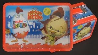 Kinder Überraschung  Disneys Chicken Little Metal Lunchbox 6 Pack [upl. by Ydor]