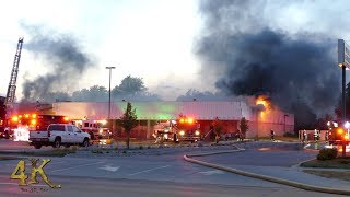 Melvindale Second alarm fire damages Dollar Tree store 742018 [upl. by Yetnruoc914]