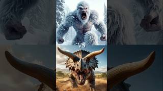 Yeti vs Triceratops vs Gaint Creatures Godzilla King Kong Predator Werewolf mammoth alien [upl. by Soilisav]