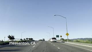 Drive through Pleasanton CA  Downtown  Stoneridge Mall [upl. by Enyrehtak]