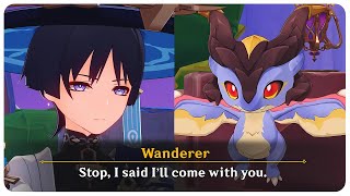 Wanderer being a Tsundere to Durin Cutscene  Genshin Impact 48 [upl. by Bartko165]