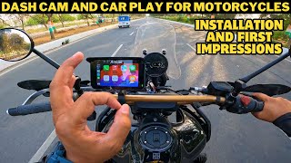 Wireless CarPlay and DashCam amp TPMS For All Bikes  Himalayan 450 Installation [upl. by Nolak968]