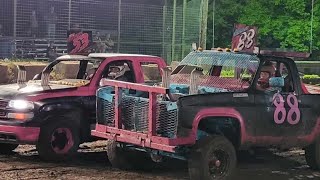 Zumbrota autocross 2024 heat race 1st amp 2nd Austin amp Ricky v8 4x4 trucks [upl. by Hpejsoj106]