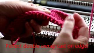 Double Ewrap Cast On Machine Knitting [upl. by Adnilem]