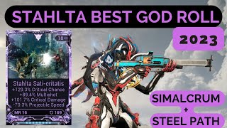 This Warframe Stahlta GOD ROLL Riven Build 2023 is INSANE [upl. by Menis22]