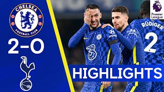 Chelsea 20 Spurs  Ziyech Pearler amp Thiago Silva Header Give Blues Win  Premier League Highlights [upl. by Tterraj]