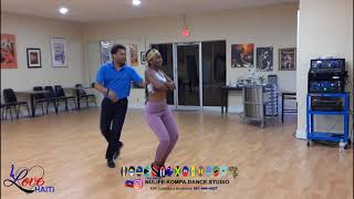 DAHANA 1ST KOMPA DANCE CLASS BEGINNER LEVEL  WITH CLAUDEL  KONPA HAITI ZOUK DANCE AYITI [upl. by Eeleimaj]