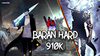 Passo a passo de como fiz o Baran Hard com 910k e sem Baran no suporte Solo Leveling Arise [upl. by Guria]