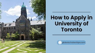 How to Apply in University of Toronto  Study Abroad Guide for International Students [upl. by Eelirak]