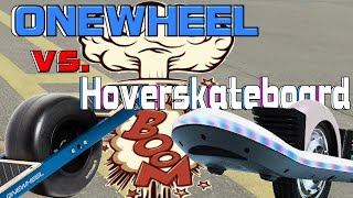 Onewheel vs Hoverskateboard Balance Board Hoverboard kein IO Hawk TestampReview DeuGer [upl. by Nnyledam]