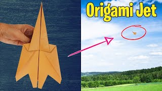 Origami Paper Plane Fighter Jet  How to Make a Paper Airplane That Flies Far For Beginners [upl. by Nref]