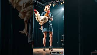 Woman performs fusion with hen on AGT AGT performance magic [upl. by Nosreg]