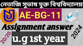 AEBG11 assignment answer 2024 nsou ug assignment answer 2024compulsorybengali assignment answ [upl. by Danzig]