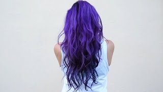 How I dye my hair purple amp blue ♥ DIY [upl. by Nadirehs]