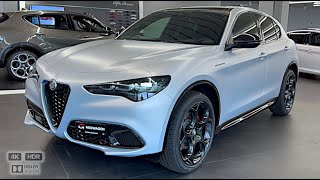 New Alfa Romeo Stelvio Q4 Competizione Matt Moonlight Grey Color 2024 [upl. by Elbys379]