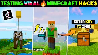 Trying Viral TikTok Hacks in Minecraft They WORKED [upl. by Garnett]