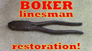 Boker linesman pliers restored [upl. by Llorre]