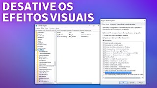 Desative os Efeitos Visuais no Windows Pelo Editor de Registro [upl. by Savvas771]