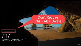 How to Disable Require Ctrl Alt Delete in Windows Server 2022  2019  2016  2012 [upl. by Binah]