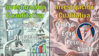 Diferencias entre una investigación cuantitativa y cualitativa [upl. by Kcinemod]