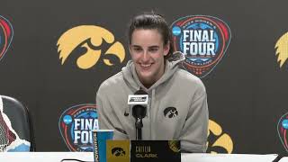 Caitlin Clark press conference before Iowa faces South Carolina in the national championship game [upl. by Rezzani]