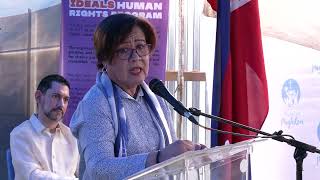 De Lima on the first commemorative shrine for EJK victims [upl. by Airdnek355]