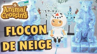 Objet ARCTIQUE et Plan de Construction FLOCON DE NEIGE ❄️  Animal Crossing New Horizons [upl. by Hemminger]