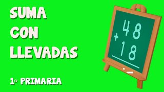 Sumas de dos números con llevadas para Primaria 33 [upl. by Ym]