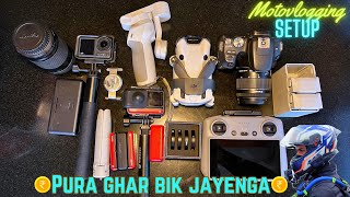 My Moto Vlogging Setup  What Camera Gears Do I Use to Shoot  Best Vlogging Setup 2024  Hindi [upl. by Merchant]