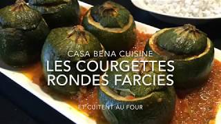 Les courgettes rondes farcies et cuitent au four  recette d’été recette légère [upl. by Lull981]