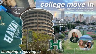 COLLEGE MOVE IN DAY  freshman year  the university of Hawaii at Manoa  a dorm tour [upl. by Lyrrehs]