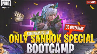 UC GIVEAWAYS  ONLY BOOTCAMP CUSTOM ROOMS  SANHOK DAY  5  5k SOON pubgmobile bgmi [upl. by Mayberry]