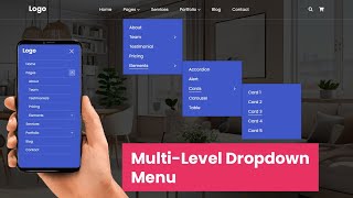 MultiLevel Dropdown Menu using Html Css amp Javascript  Responsive [upl. by Nelrsa]