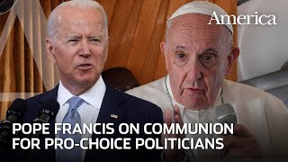 Pope Francis weighs in on the US bishops’ communion debate  Behind the Story [upl. by Reed678]