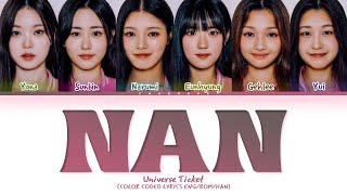 Universe Ticket Bulldozer Team Nan by Clon Lyrics Color Coded Lyrics [upl. by Priestley]