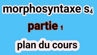 مايحب أن تعرفه عن morphosyntaxe s4 [upl. by Ireland]