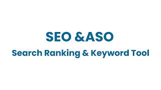 SEO  ASO  Search Ranking amp Keyword Tool [upl. by Giamo126]