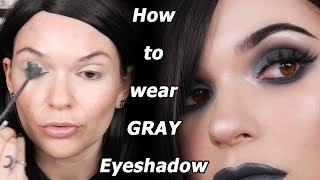 GRAY Eyeshadow one color makeup tutorial [upl. by Assirem525]